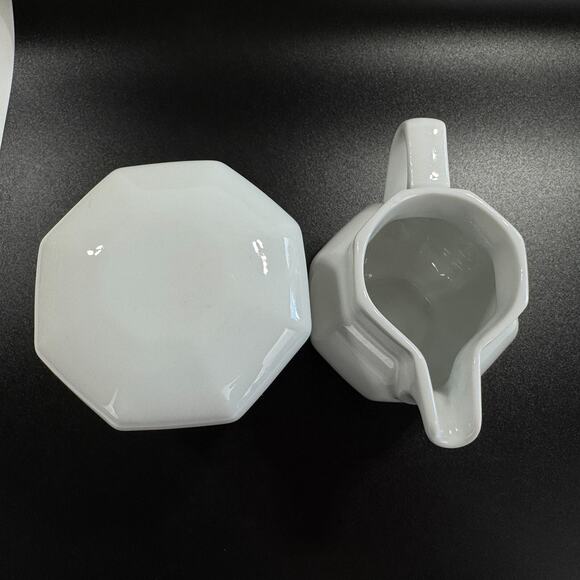 Vintage Bareuther Cream and Sugar Set White Bavaria Germany - Picture 5 of 14